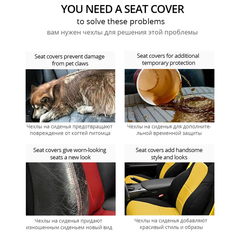 Car Seats Covers High Quality Covers Car Interior Suitable For golf VII For SAAB For RENAULT For Mitsubishi For ford For hyundai