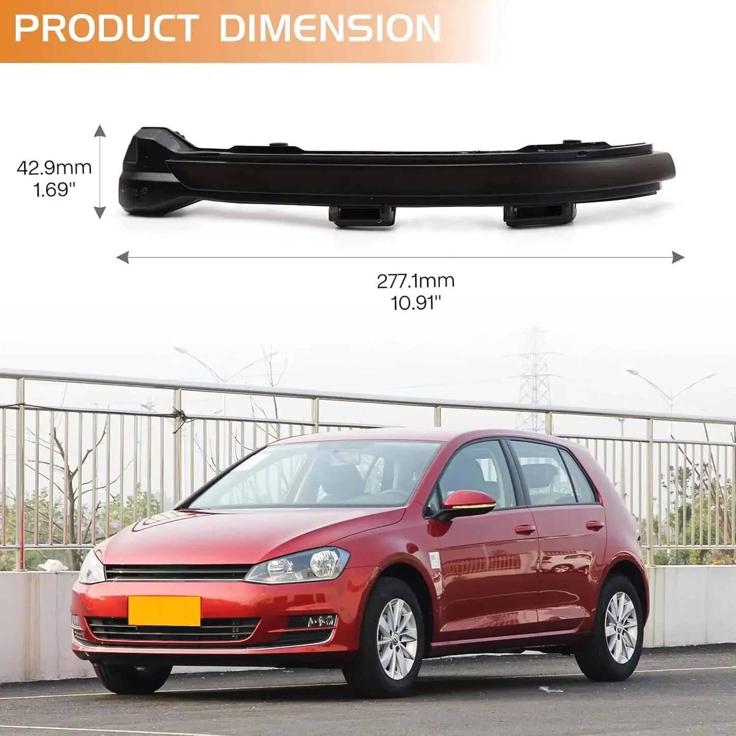 For VW Golf 7 VII MK7.5 JETTA MK7 Touran Dynamic Turn Signal LED Side Wing Rearview Mirror Indicator Blinker Sequential Light