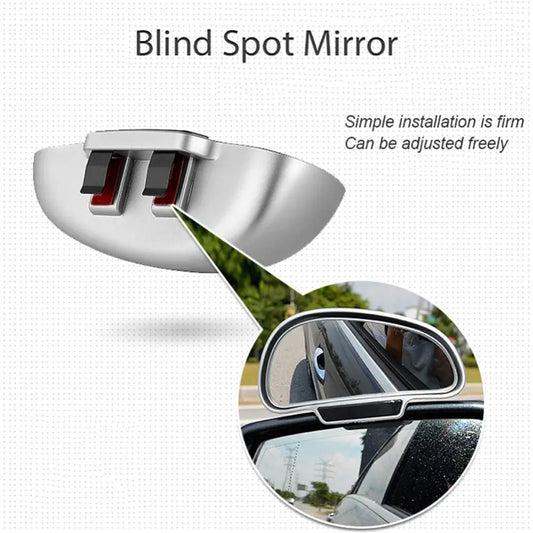 Car Mirror 360 Degree Adjustable Wide Angle Side Rear Mirrors blind spot Snap way for parking Auxiliary rear view mirror