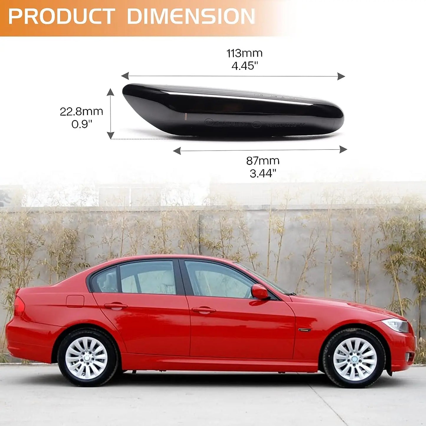 2pcs for BMW Led Dynamic Side Marker Turn Signal Light Sequential Blinker Light for E90 E91 E92 E93 E60 E87 E82 E46 Error Free