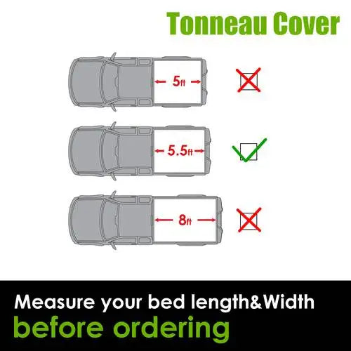 5.5ft Roll Up Truck Bed Tonneau Cover for 07-13 Toyota Tundra