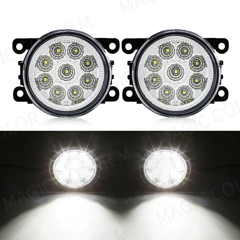 LED Fog Light For Citroen Ford Honda Suzuki Isuzu Mitsubishi Renault Auto Car Fog Lamp 8000LM 30W White Yellow 12V Waterproof