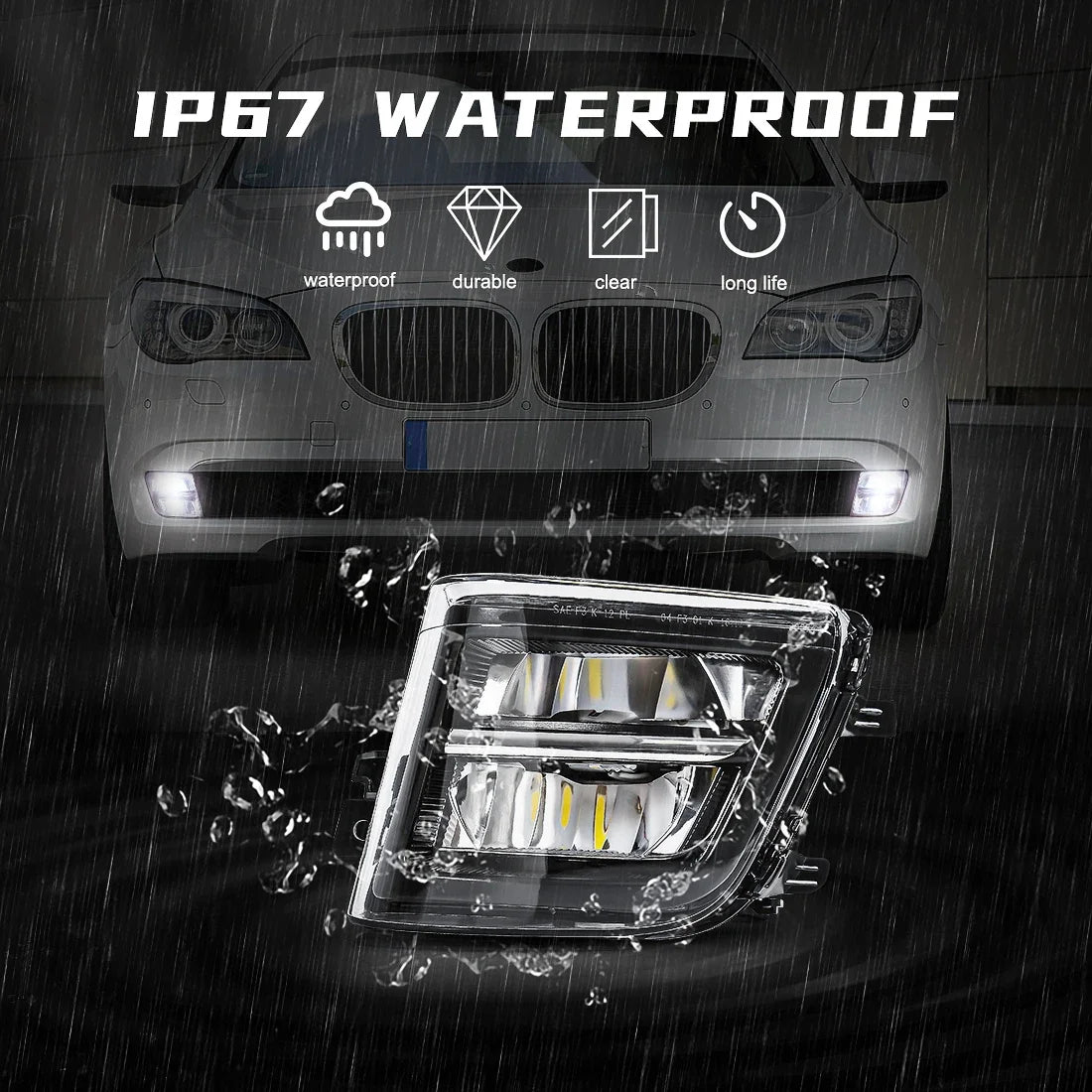 Front Bumper Driving Lights For BMW 7 Series F01 F02 F03 730i 740i 750i 760i Car LED Fog Lamps OE: 63177311288 63177311287 12V