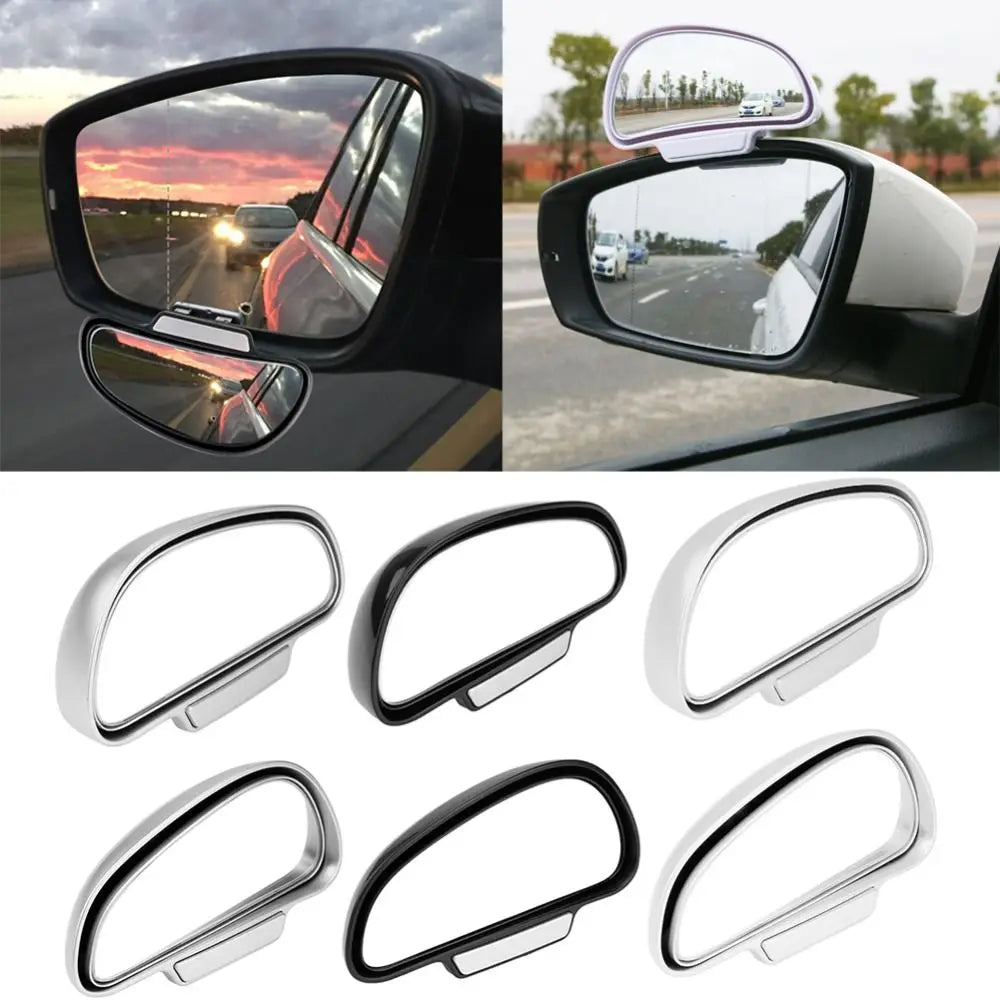 Car Mirror 360 Degree Adjustable Wide Angle Side Rear Mirrors blind spot Snap way for parking Auxiliary rear view mirror