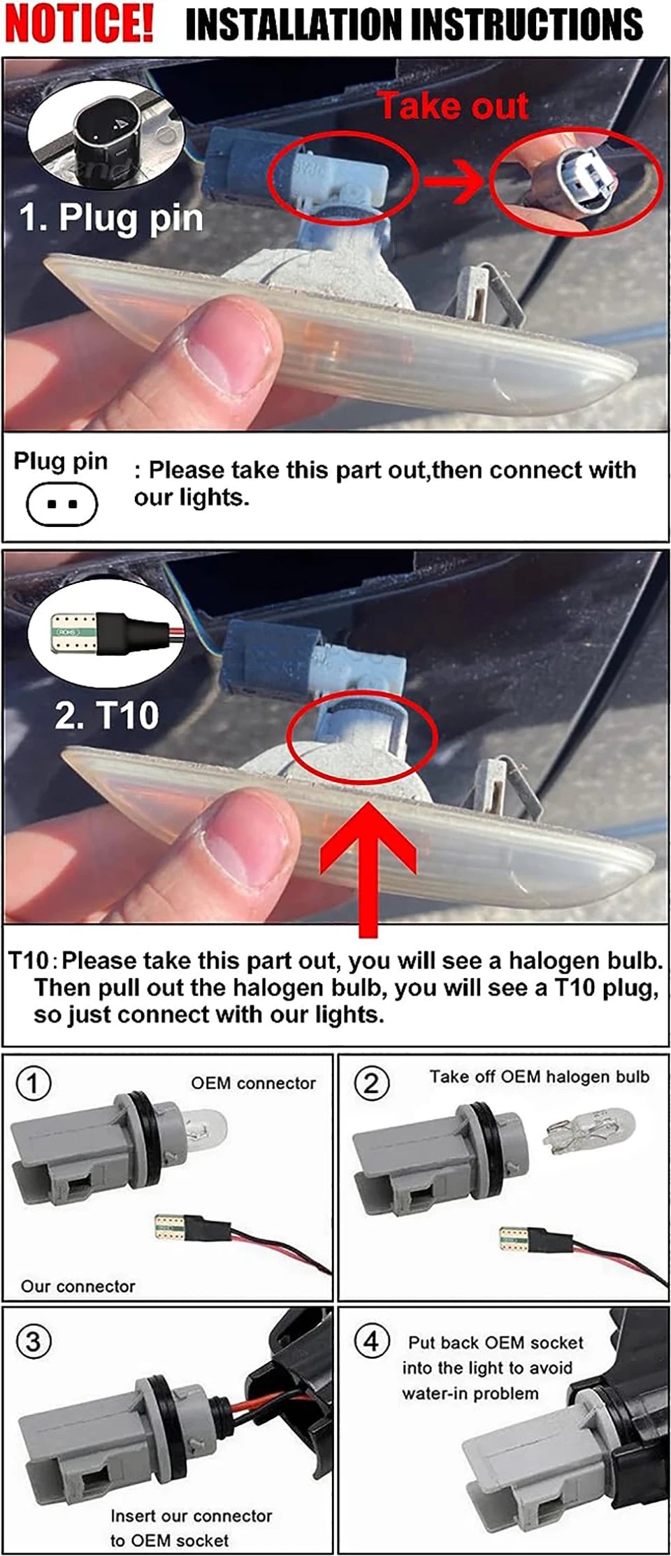 2pcs for BMW Led Dynamic Side Marker Turn Signal Light Sequential Blinker Light for E90 E91 E92 E93 E60 E87 E82 E46 Error Free