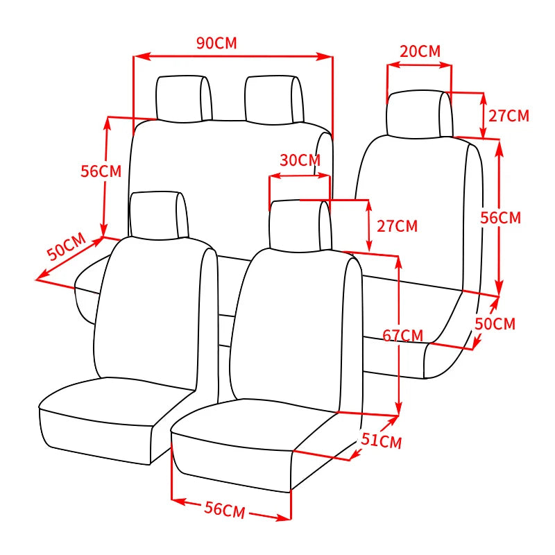 Car Seats Covers High Quality Covers Car Interior Suitable For golf VII For SAAB For RENAULT For Mitsubishi For ford For hyundai