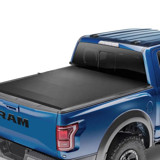 Quad-Fold Tonneau Cover Truck Bed Cover for 2002 -2024 Dodge Ram 1500 PVC