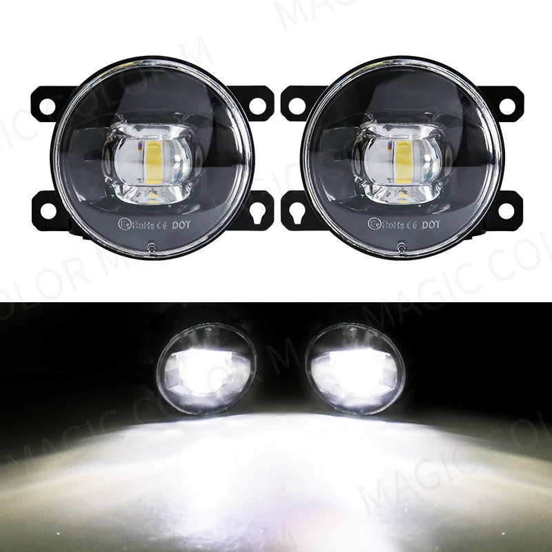 LED Fog Light For Citroen Ford Honda Suzuki Isuzu Mitsubishi Renault Auto Car Fog Lamp 8000LM 30W White Yellow 12V Waterproof