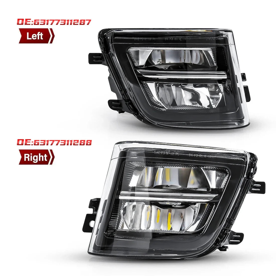 Front Bumper Driving Lights For BMW 7 Series F01 F02 F03 730i 740i 750i 760i Car LED Fog Lamps OE: 63177311288 63177311287 12V