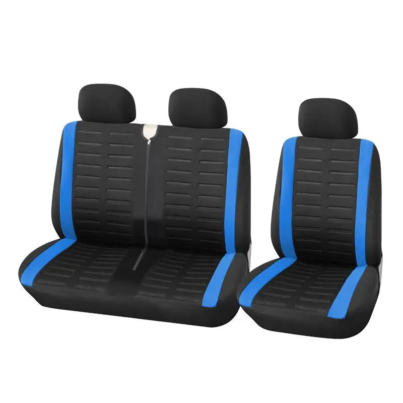 Universal 3D Stripe Seat Covers Fits Most Vans Trucks 2+1 Seat Covers for Single Driver and Passenger Seat Cover